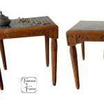 Tables d'appoint marron en bois art déco 