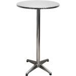 Tables rondes Etc-Shop gris acier en aluminium pliables diamètre 60 cm modernes 