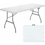 Tables de salle à manger design Costway blanches en acier pliables 