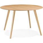 Tables de salle à manger design Alter Ego beiges en bois diamètre 120 cm contemporaines 