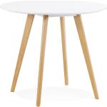 Tables de salle à manger design Alter Ego blanches diamètre 90 cm scandinaves en promo 