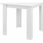 Helloshop26 - Table de forme carrée pour 4 personnes pour salle à manger cuisine salon 80 cm blanc
