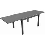 Tables rectangulaires grises en aluminium extensibles 