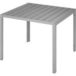 Tables de jardin en aluminium Helloshop26 grises en aluminium 