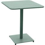 Tables carrées design Hesperide vert olive en acier modernes 