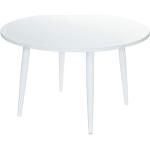 Tables de jardin ronde blanches en aluminium 6 places 