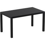 Table de jardin 'ENOTECA' design en matière plastique noire - 140x80 cm