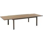 Tables de jardin Hesperide marron en aluminium extensibles 14 places 