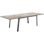 Hesperide - Table de jardin extensible Pavane pécan & graphite 10 places en aluminium traité époxy - Hespéride - Pécan / graphite