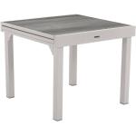Tables de jardin Hesperide Piazza blanches en aluminium extensibles 8 places 