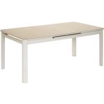 Tables jardin en bois blanc d'ivoire en aluminium extensibles 10 places 