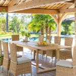 Tables jardin en bois Hesperide en acacia extensibles 10 places 
