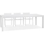 Tables de salle à manger design Alter Ego blanches en aluminium extensibles 