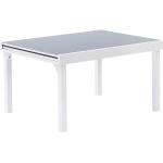 Tables modulables gris perle en aluminium contemporaines 