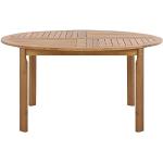 Tables de jardin ronde Beliani en bois diamètre 150 cm 