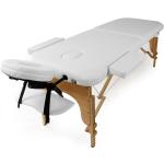 Tables de massage Helloshop26 blanches en hêtre inspirations zen pliables 