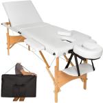 Tables de massage Helloshop26 blanches en plastique pliables 