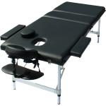 Tables de massage Helloshop26 noires en cuir synthétique inspirations zen pliables 