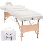 Tables de massage Helloshop26 blanches en cuir synthétique pliables 