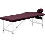 Tables de massage Helloshop26 violettes en cuir synthétique pliables 