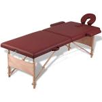 Tables de massage VidaXL rouges en bois inspirations zen pliables 