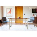 Tables de salle à manger design Pib dorées en bois art déco en promo 