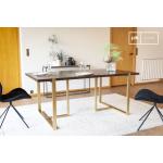 Tables de salle à manger design Pib dorées en métal scandinaves en promo 