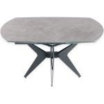 Tables de salle à manger design gris anthracite laquées en acier extensibles 8 places contemporaines 