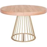 Tables de salle à manger design Paris Prix beiges en métal extensibles diamètre 110 cm modernes en promo 