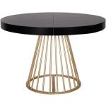 Tables de salle à manger design Paris Prix noires en métal extensibles diamètre 110 cm modernes en promo 