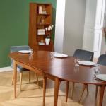 Tables de salle à manger marron en hévéa Robin Des Bois extensibles scandinaves 