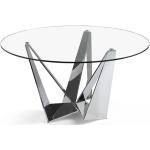 Tables de salle à manger design Paris Prix argentées en acier diamètre 150 cm modernes en promo 