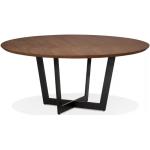 Tables de salle à manger design Paris Prix marron en métal diamètre 120 cm en promo 