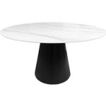 Tables rondes blanches en céramique 6 places contemporaines 