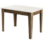Tables de salle à manger design Cotecosy blanc crème en bois avec rangement contemporaines 