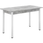 Tables de salle à manger Helloshop26 blanches en acier 4 places minimalistes 