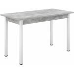 Helloshop26 - Table de salle à manger cuisine bureau MDF 120 cm cm gris blanc