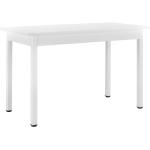 Tables de salle à manger design Helloshop26 blanches en acier 4 places 