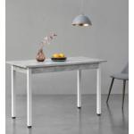 Tables de salle à manger gris acier en acier minimalistes 