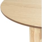 Tables rondes marron en bois massif diamètre 120 cm rustiques 