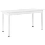 Tables de salle à manger design Helloshop26 blanches en acier 6 places 