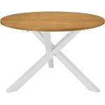 Tables de salle à manger design VidaXL marron en bois massif diamètre 75 cm 