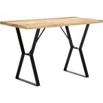 Tables de salle à manger design Helloshop26 noires laquées en manguier enduites industrielles 