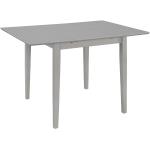 Tables de salle à manger design Helloshop26 grises en hévéa extensibles rustiques 