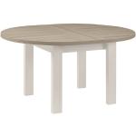 Table de séjour salle à manger ronde extensible L120/150cm FLORENCE Couleur : Chêne blanchi