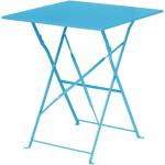Table De Terrasse Carrée En Acier - Bleu Turquoise - 600Mm - Bolero-GEGK985
