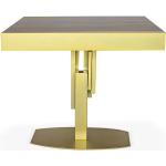 Tables carrées design dorées en métal extensibles modernes 