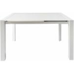 Table extensible 120 à 180 cm plateau verre blanc - luciole