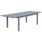 Tables de jardin Alice's Garden gris anthracite en aluminium extensibles 8 places 