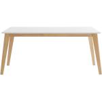 Tables de salle à manger design Miliboo blanches en bois extensibles 6 places scandinaves 